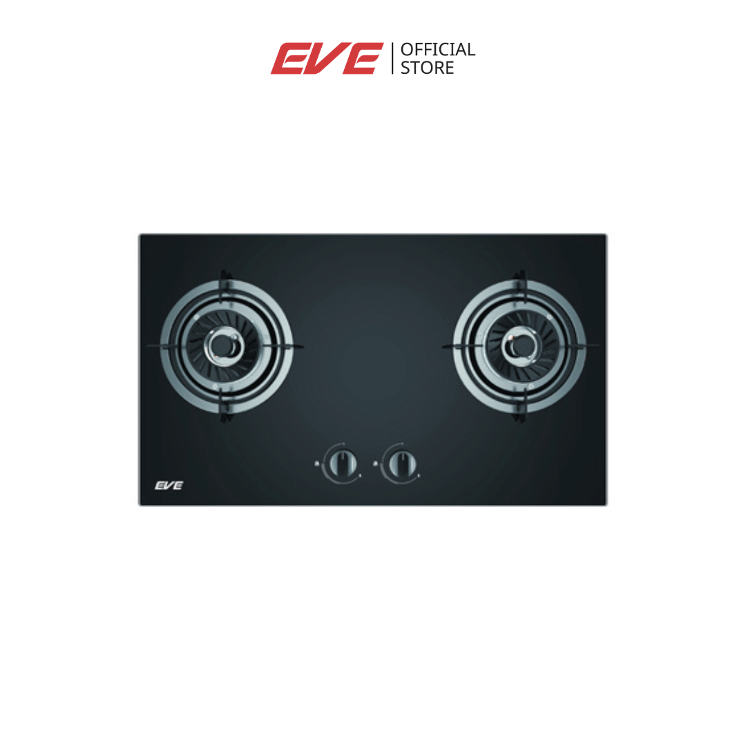 เตาแก๊สแบบฝัง 2 หัว EVE FURY 2B ขนาด 72 ซม. สีดำ